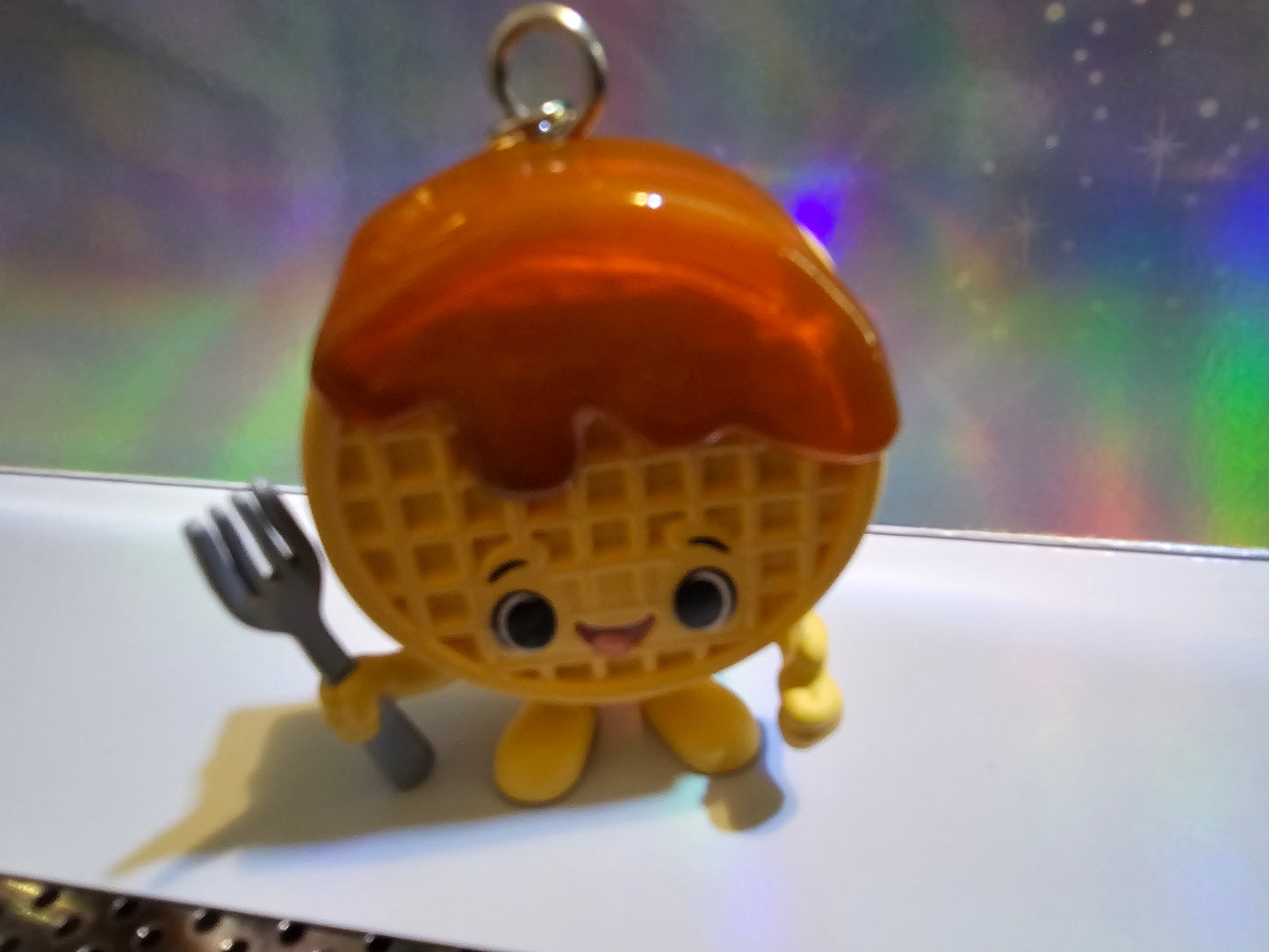 Eggo the waffle keychain