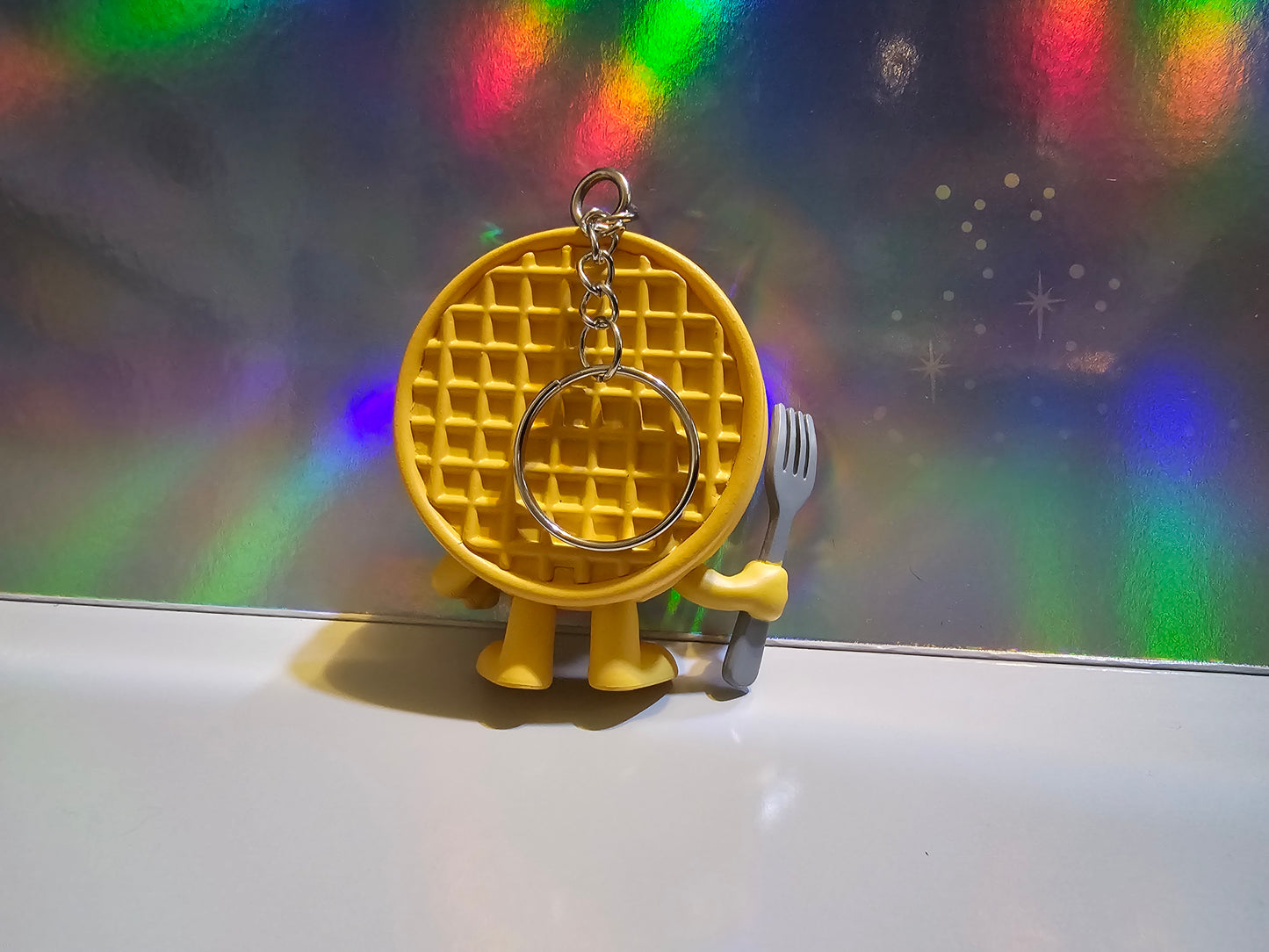 Eggo the waffle keychain
