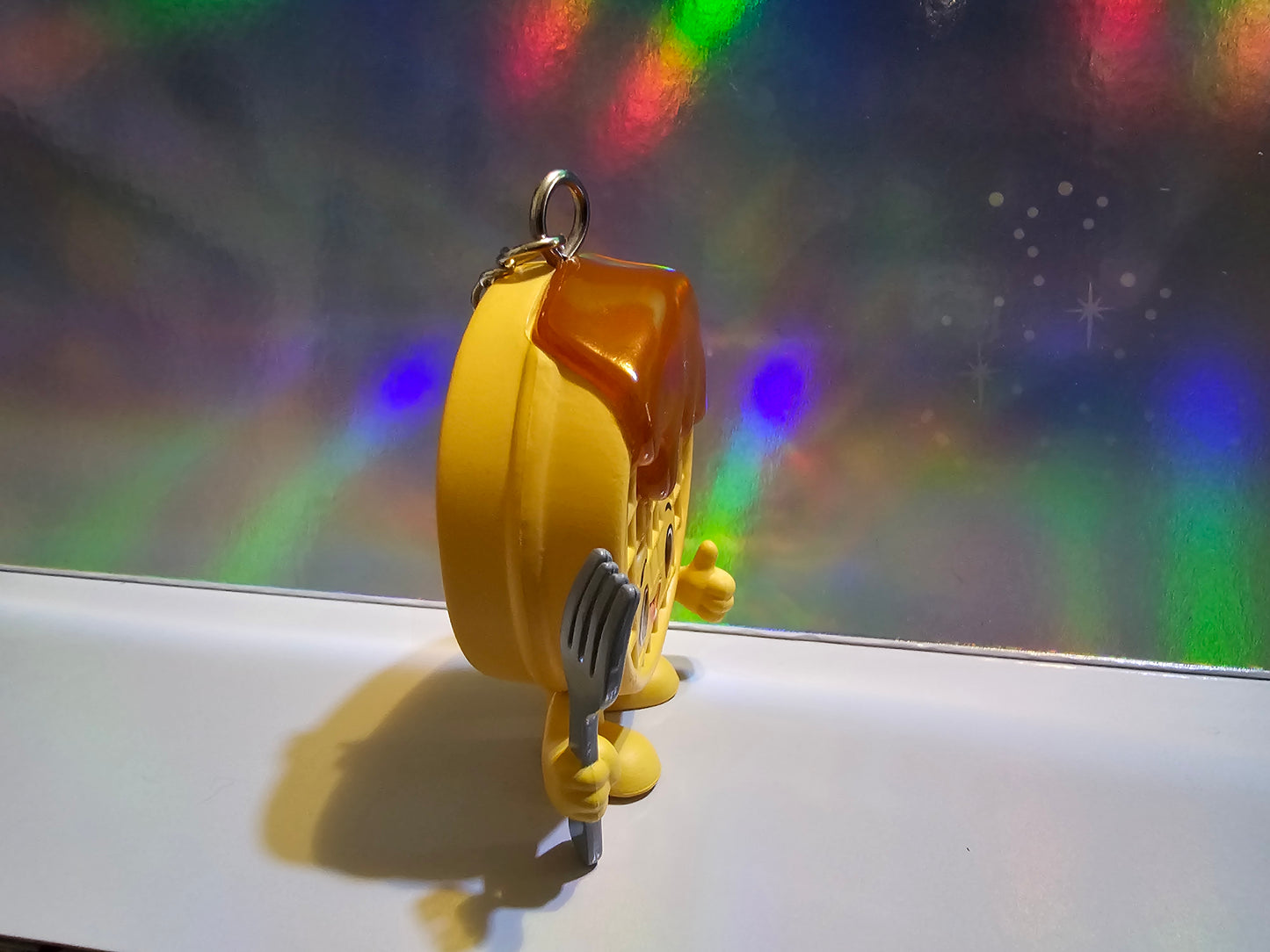 Eggo the waffle keychain