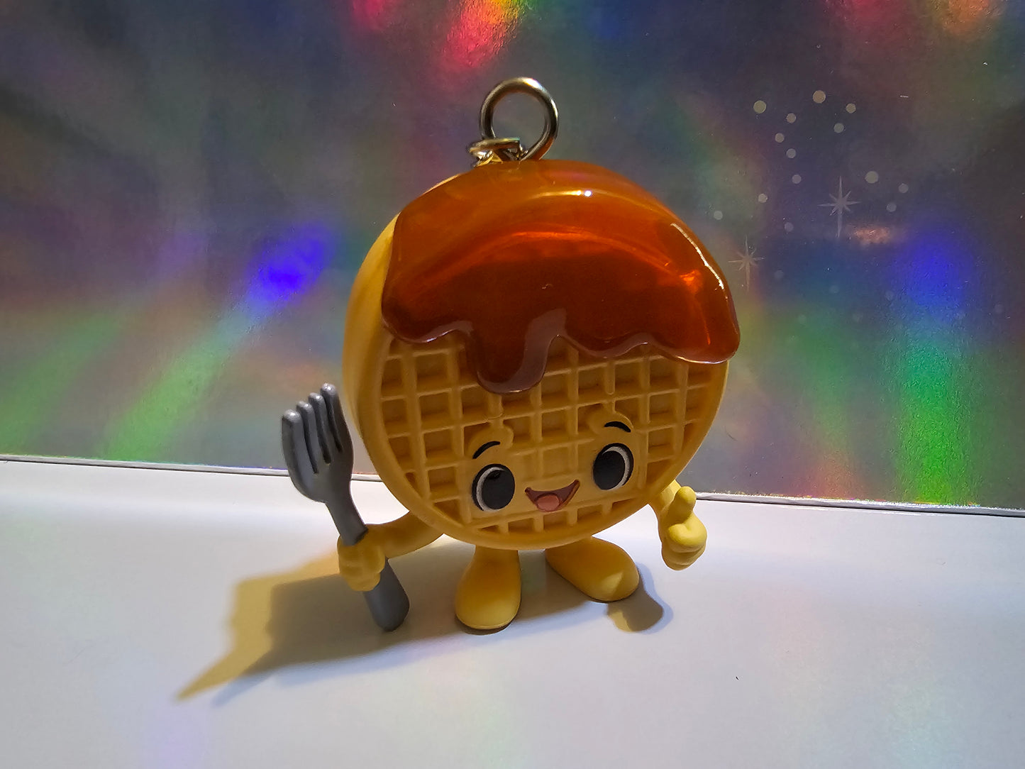 Eggo the waffle keychain