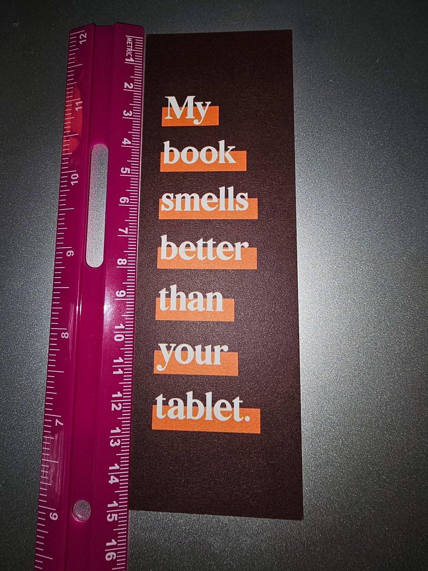 Bookmark - book vs tablet