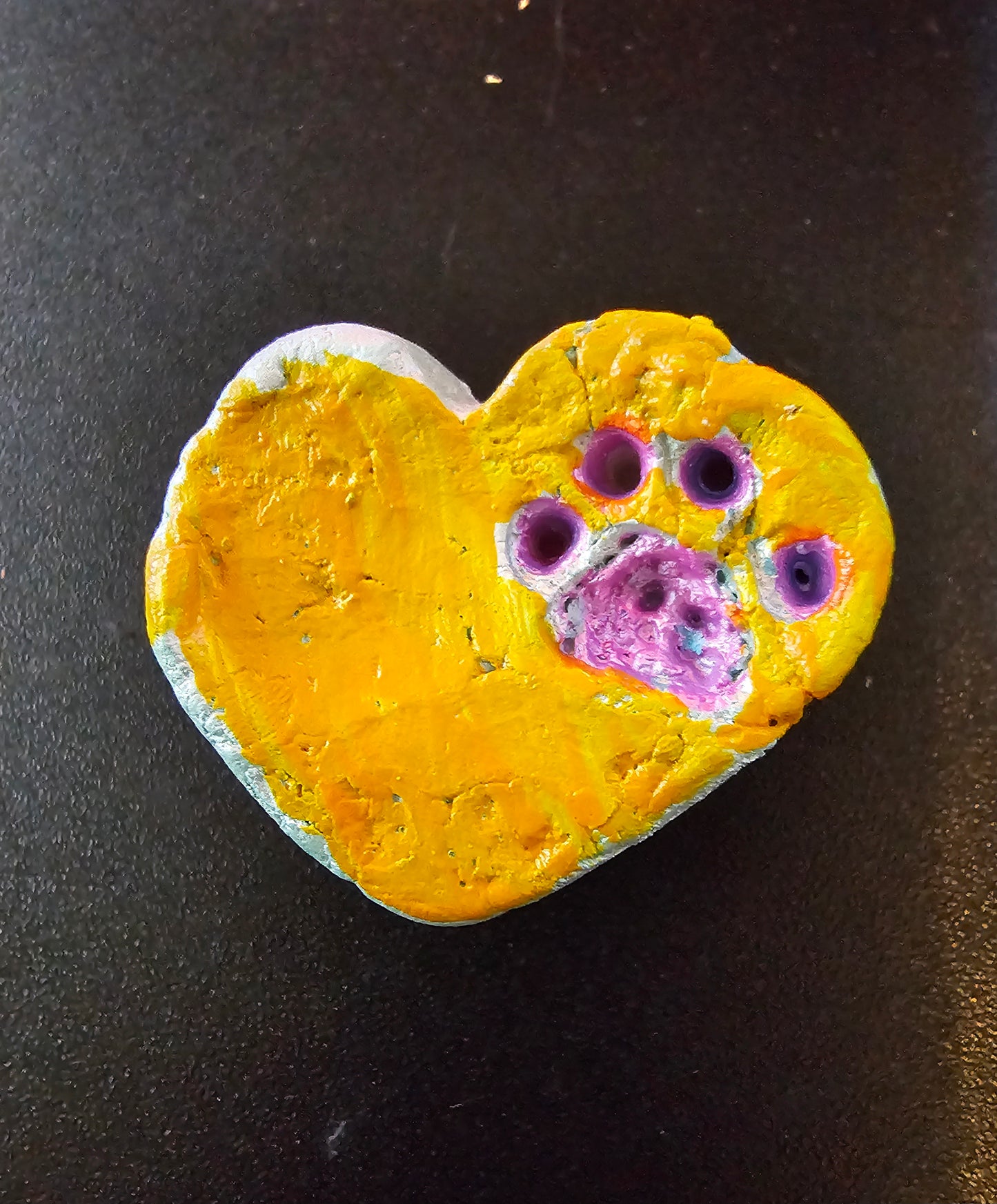 Heart with Paw print magnet