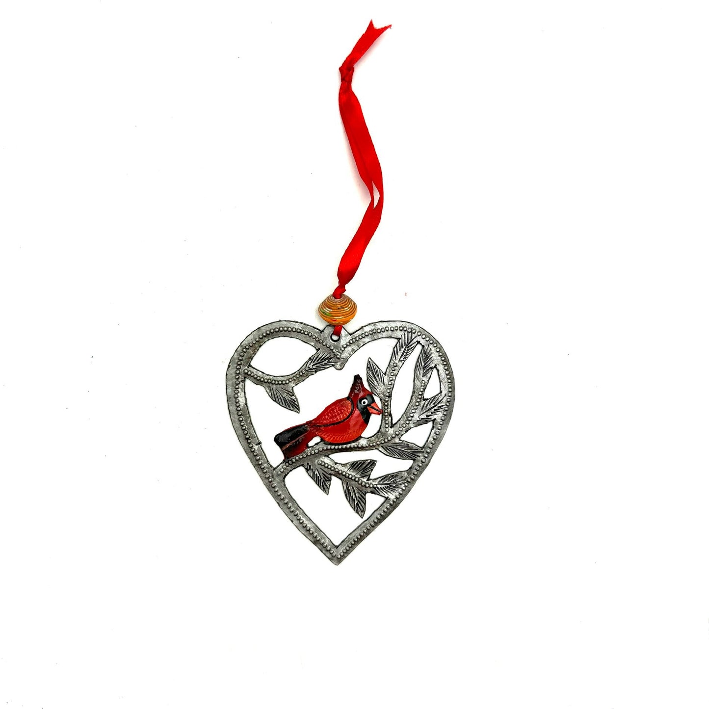 Cardinal Ornament Heart