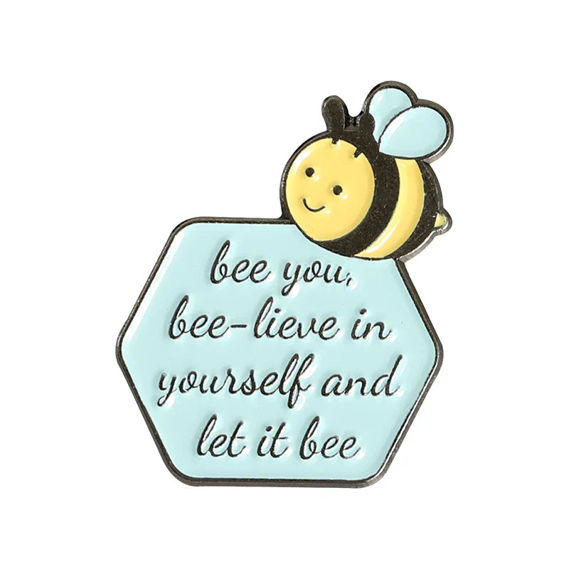 Cute Cartoon Enamel Pins Pear Heart Volcano Bee Brooches Backpack Badges Gifts Custom Jewelry