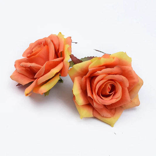 100pcs Silk Roses Wall Decor Artificial Flowers for Home Wedding Bridal Brooch