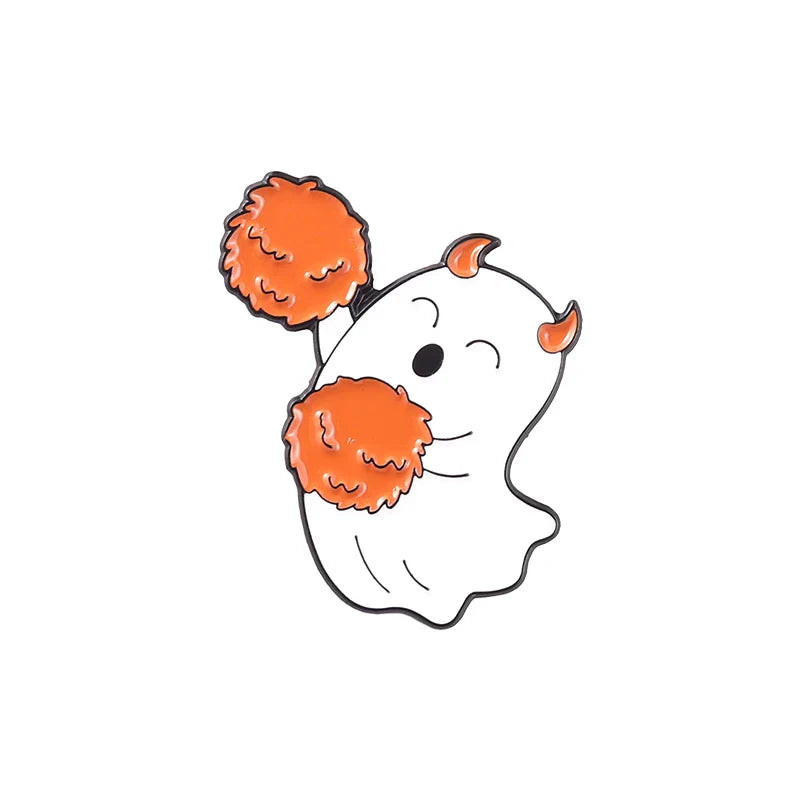 Halloween Enamel Pins Pumpkin Ghost Brooches Metal Badges Jewelry Accessories