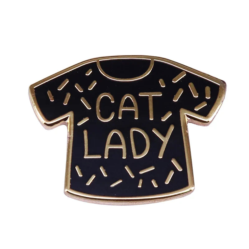 T-Shirt Lapel Pin Black Badge