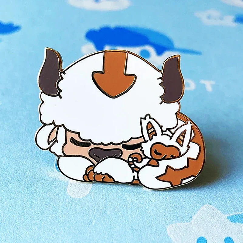YAOJIE Avatar Airbender Appa Momo Enamel Pin Badge Jewelry