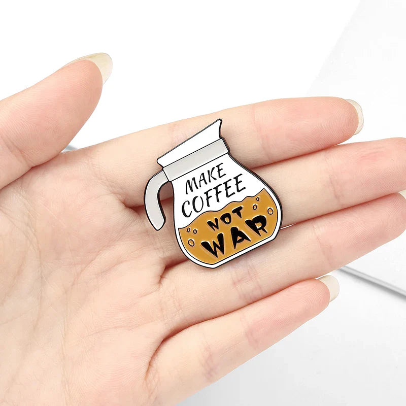 Coffee Pot Enamel Pin Badge Jewelry Gifts