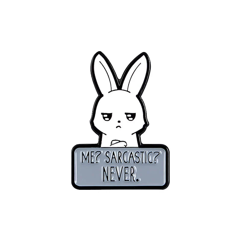 Cartoon Animal Enamel Pins: Panda, Cat, Turtle, Fox, Rabbit Brooches Lapel Badges
