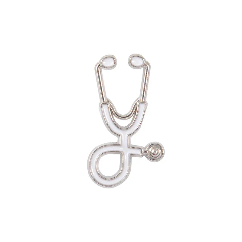 8Colors Medical Stethoscope Enamel Brooch Pin Doctor Nurse Badge Gift