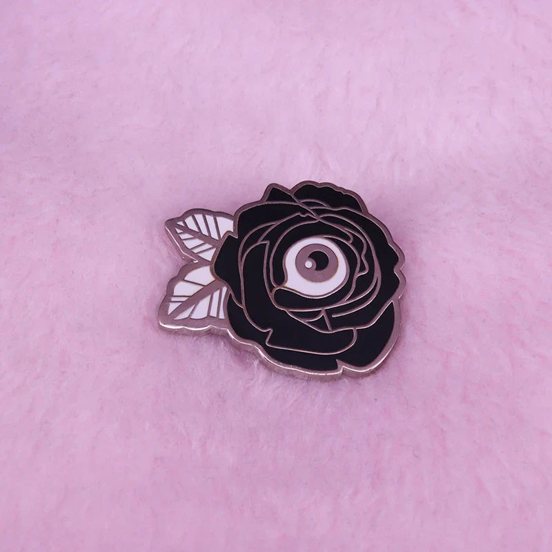 Gothic Flower Eye Enamel Pin Gift