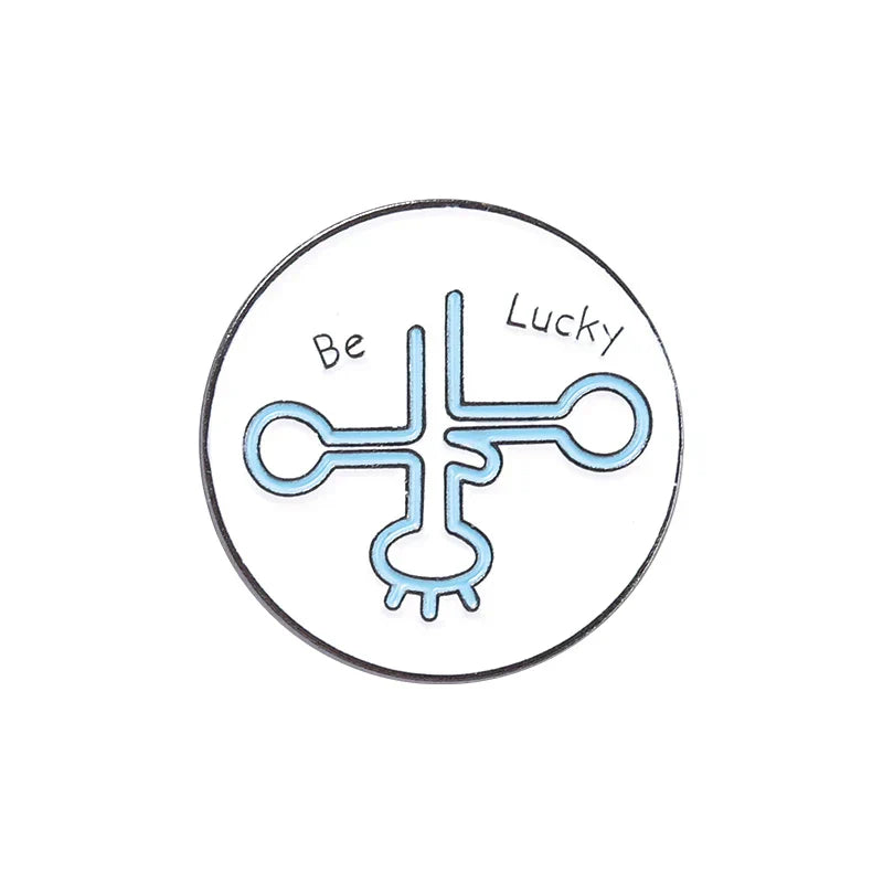 Dopamine Molecule Lapel Pins Cartoon Jewelry Gift for Kids