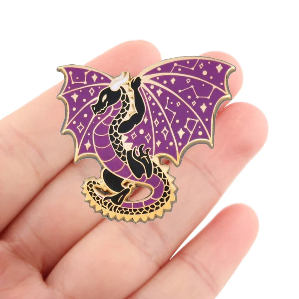 Dragon Enamel Pin Brooch Lapel Badge Backpack Decoration Gift