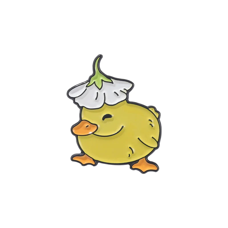 Custom Animal Enamel Pin: Naughty Skate Goose Duck Chicken Brooch Badge Gift
