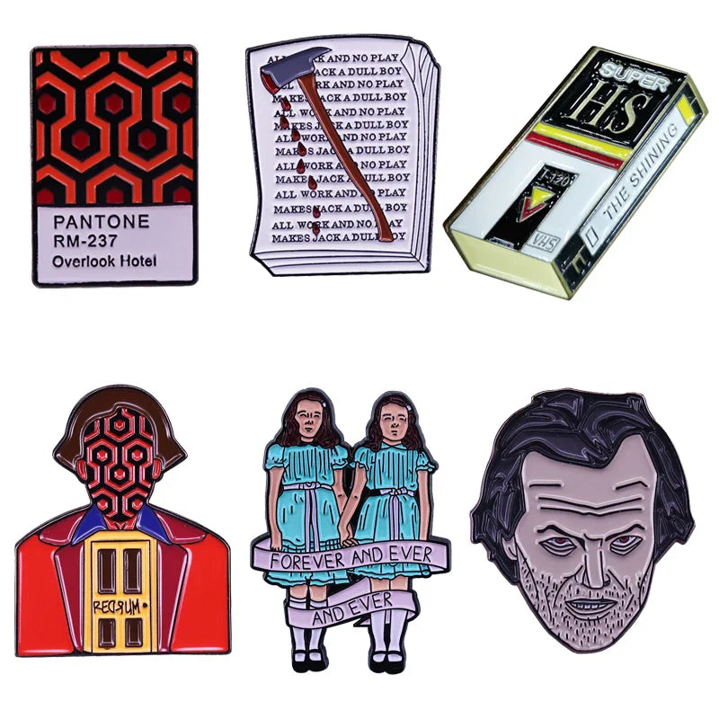 DZ88 Horror Movie Figure Metal Brooch Enamel Pin Badge Jewelry