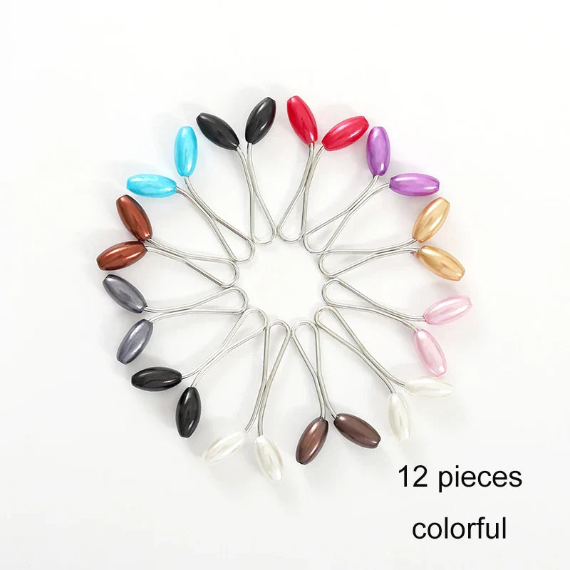 Multicolor Hijab Pearl Pins Clips Scarf Accessories Jewelry