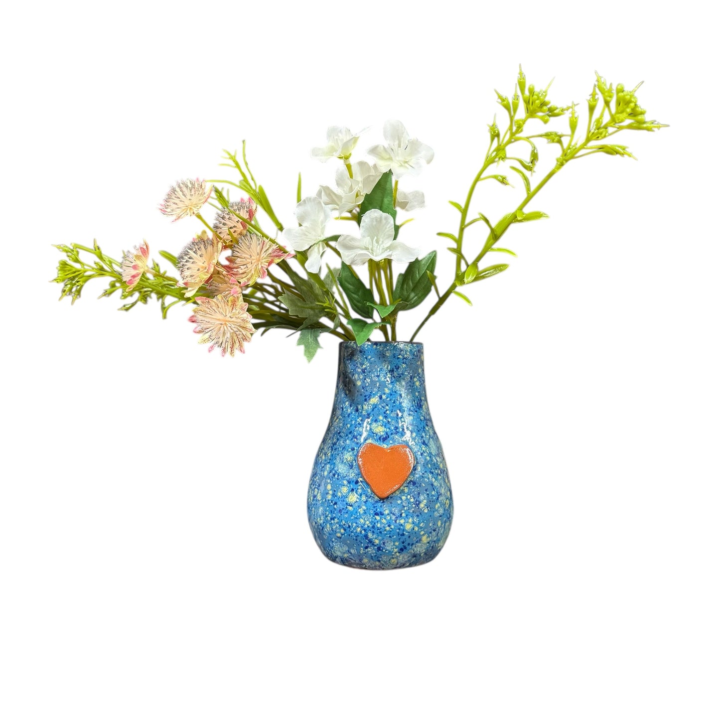Calliope Heart Vase - Blue Caprice
