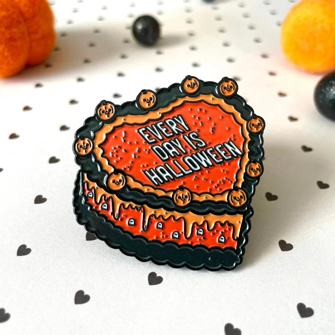Halloween Pumpkin Cake Enamel Pin Jewelry Accessory