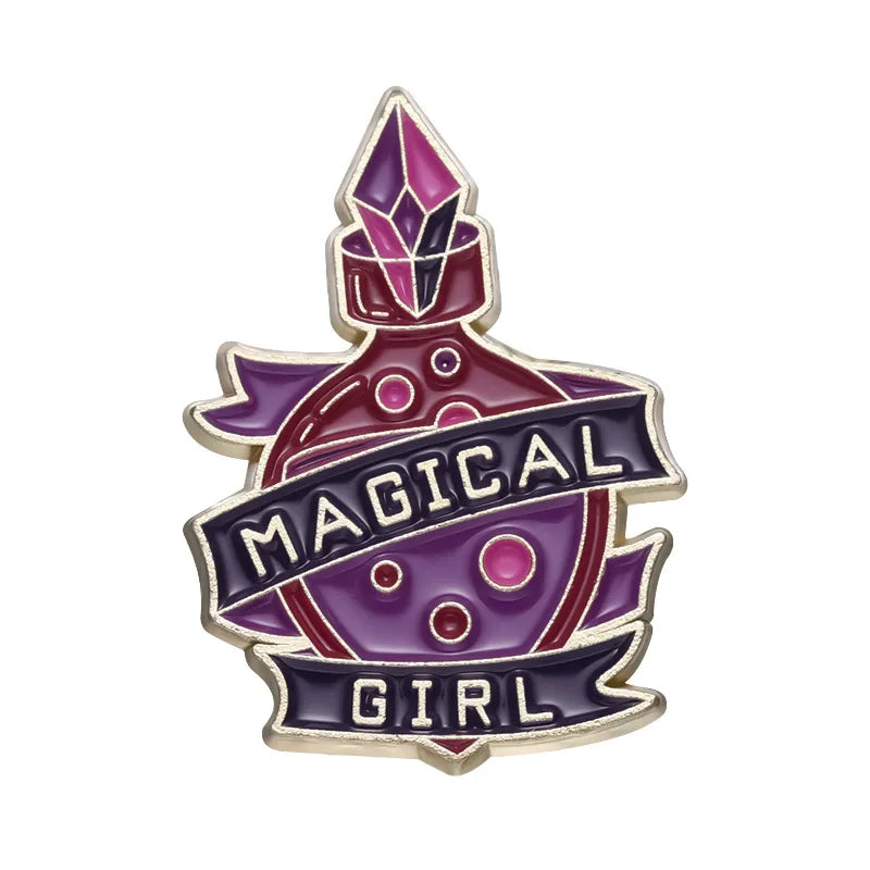 Purple Magic Crystal Ball Enamel Pin Badge Brooch Scarf Hat Jewelry Gift