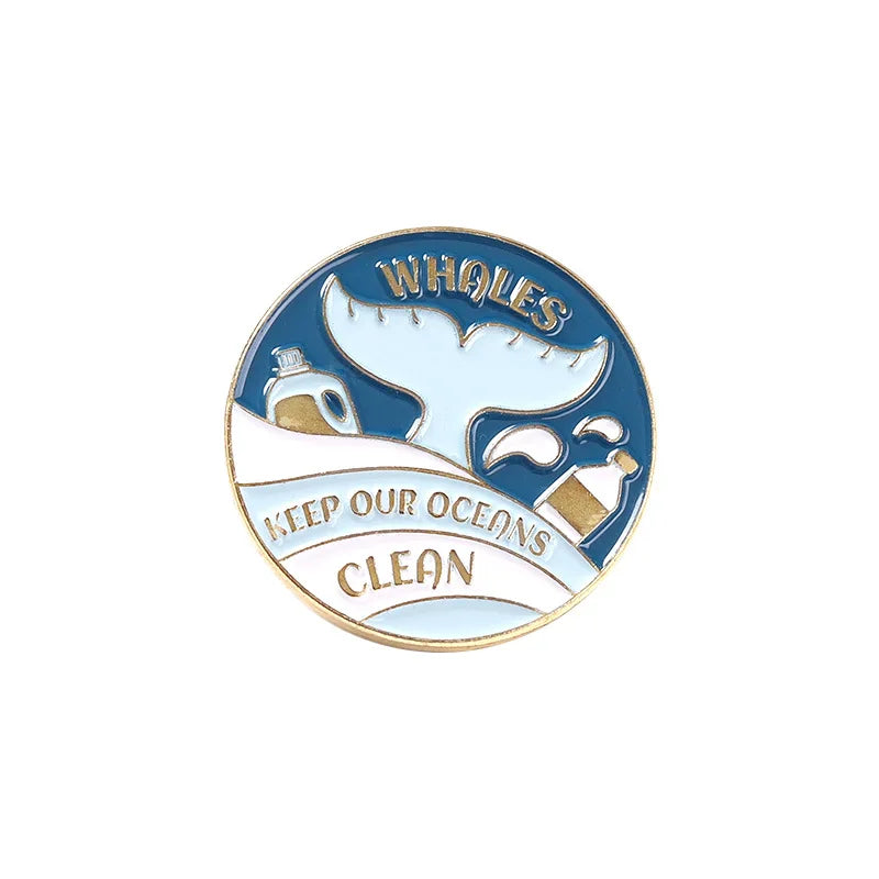Whale Enamel Pins Badges Brooch Jewelry Gift Decorations