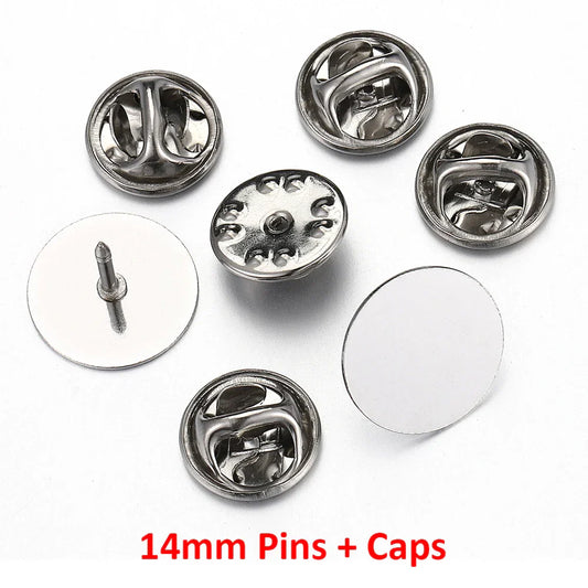 10pcs Stainless Steel Butterfly Tie Tack Backs Brooch Pin Cufflink Settings