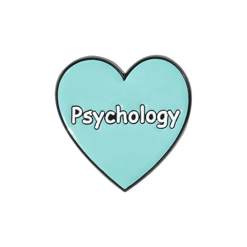 Psychology Enamel Pins Mental Health Butterfly Brooch Lapel Badge Gift