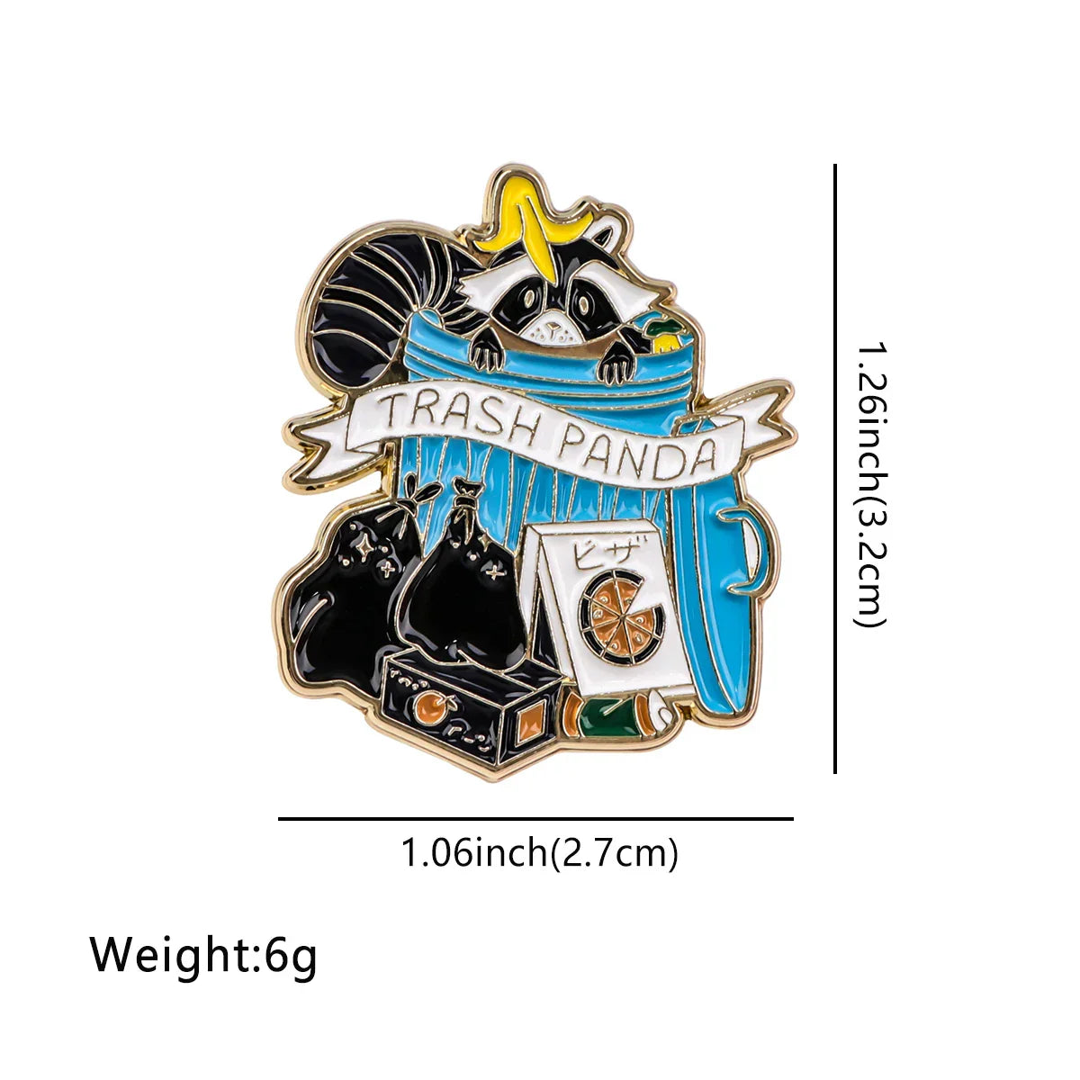 Raccoon Enamel Pins Cartoon Trash Panda Brooch Lapel Badges Jewelry Gifts