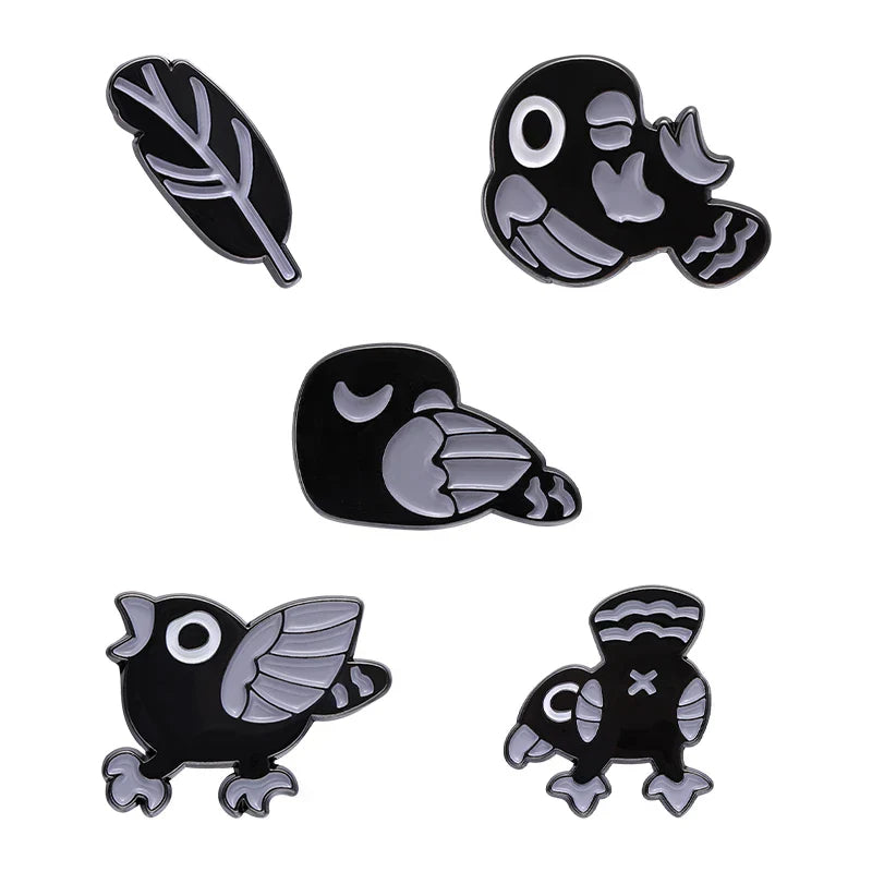 Animal Enamel Pins Set: Cactus, Salamander, Capybara Brooches for Bags & Lapels