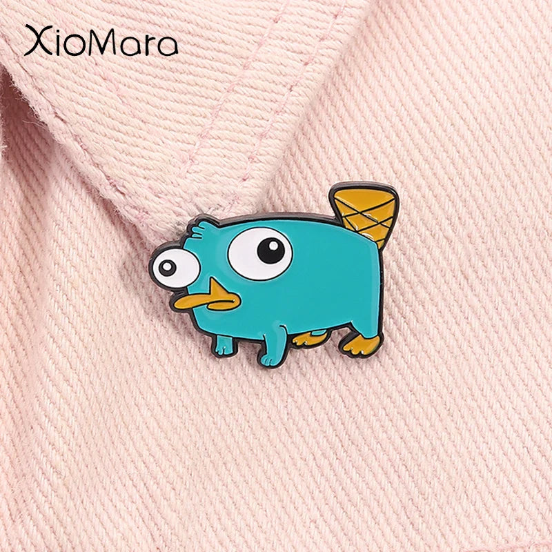 Perry The Platypus Enamel Pin Cute Brooch Lapel Backpack Badge Jewelry Gift
