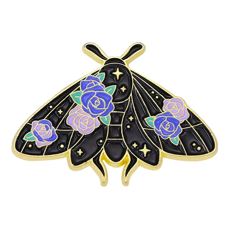 Cartoon Insect Enamel Brooch Scorpion Beetle Cicada Moth Badge Biologist Jewelry Gift