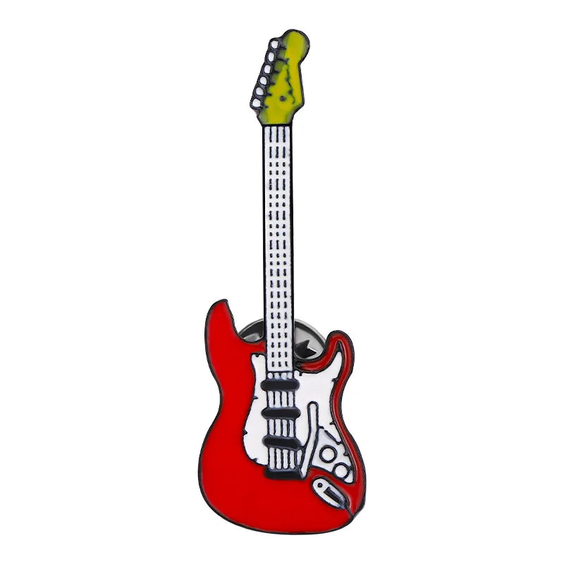 Rainbow Music Guitar Enamel Pins Brooches for Clothes Lapel Pin Jewelry Gift
