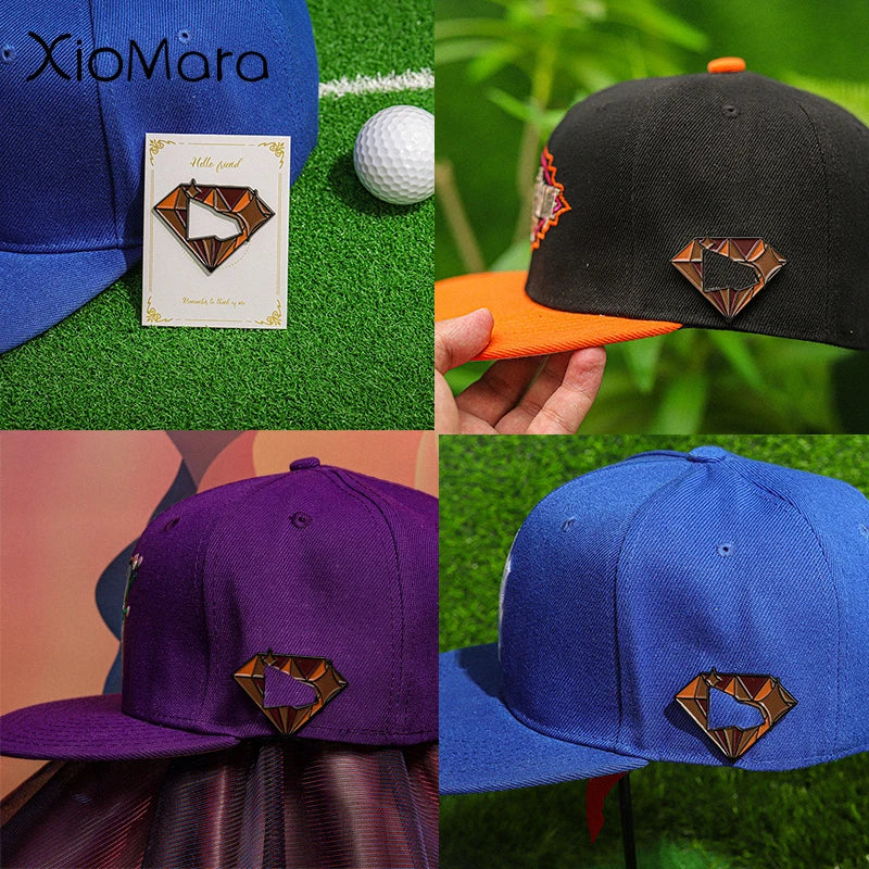 Metal Hat Clip Pins Diamonds Retro Baseball Cap Accessories Fashion Jewelry Gifts