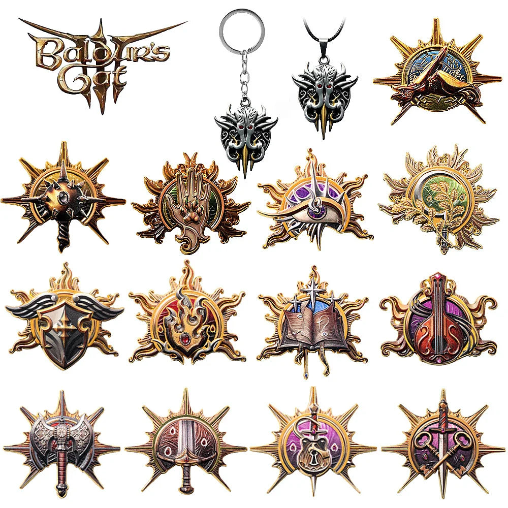 Baldur's Gate 3 Paladin Rogue Mage Warlock Warrior Pin Badge Gift