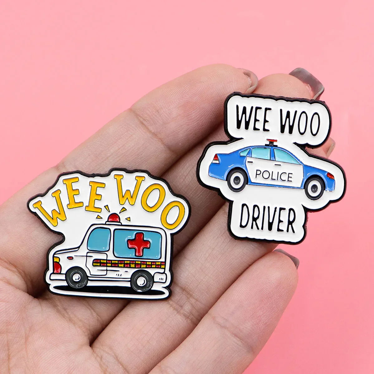 Ambulance Enamel Pin Cartoon Brooch Lapel Badge Jewelry Gift