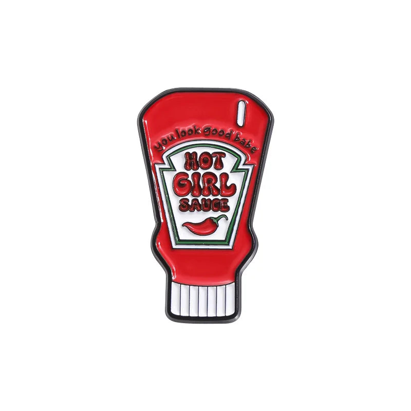 Cartoon Milk Box Enamel Pins Cute Brooches Metal Lapel Badges