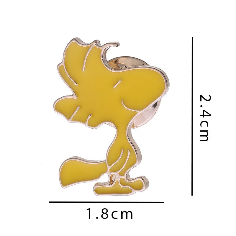 Snoopy Dog Cartoon Lapel Pin Badge for Backpacks and Clothes