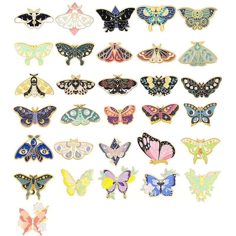 Butterfly Moth Insect Brooch Pin Lapel Badge