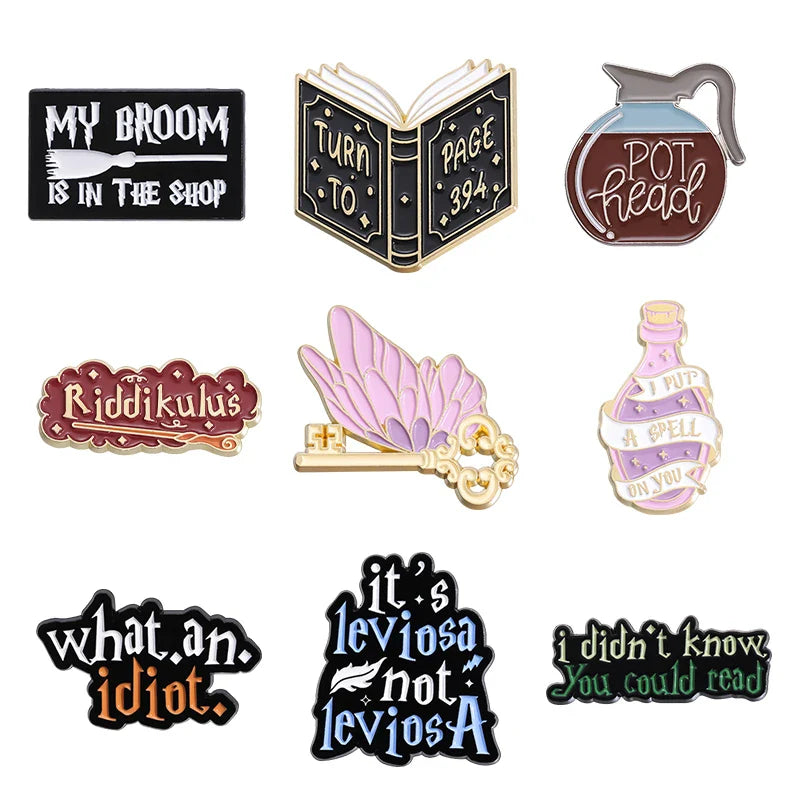 Custom Witch Broom Enamel Pin - Funny Brooch Accessory for Backpack or Lapel