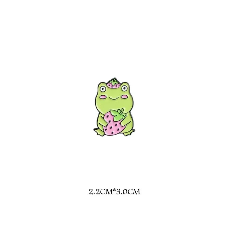 Funny Frog Middle Finger Brooch Cartoon Animal Badge Clothing Accessory