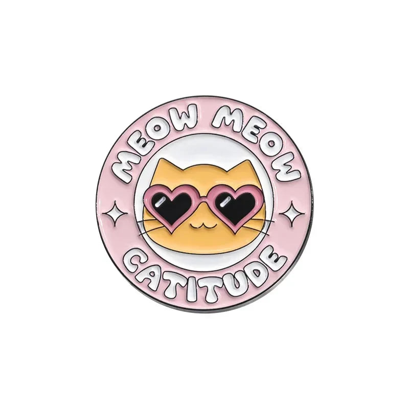 Cute Cartoon Animal Enamel Pins: Chameleon, Bee, Duck, Frog, Cat Lady Brooches, Lapel Badge Gifts
