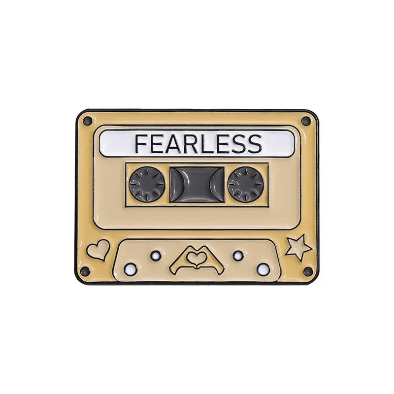 Vintage Cassette Tape Enamel Pins Nostalgic Radio Brooches Lapel Fashion Wholesale