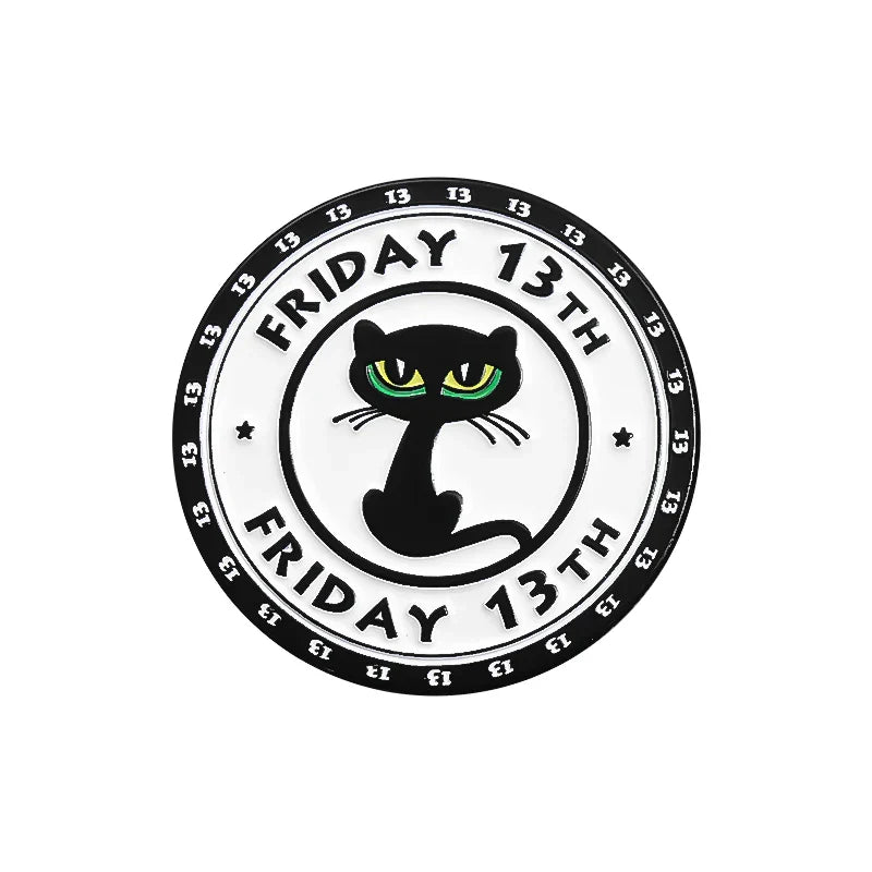 Friday 13th Halloween Horror Enamel Pin Gothic Brooch Lapel Badge Jewelry Gift