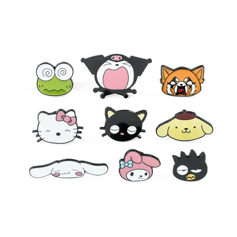 Hello Kitty Animal Brooch Set - Cute Lapel Pins for Backpack