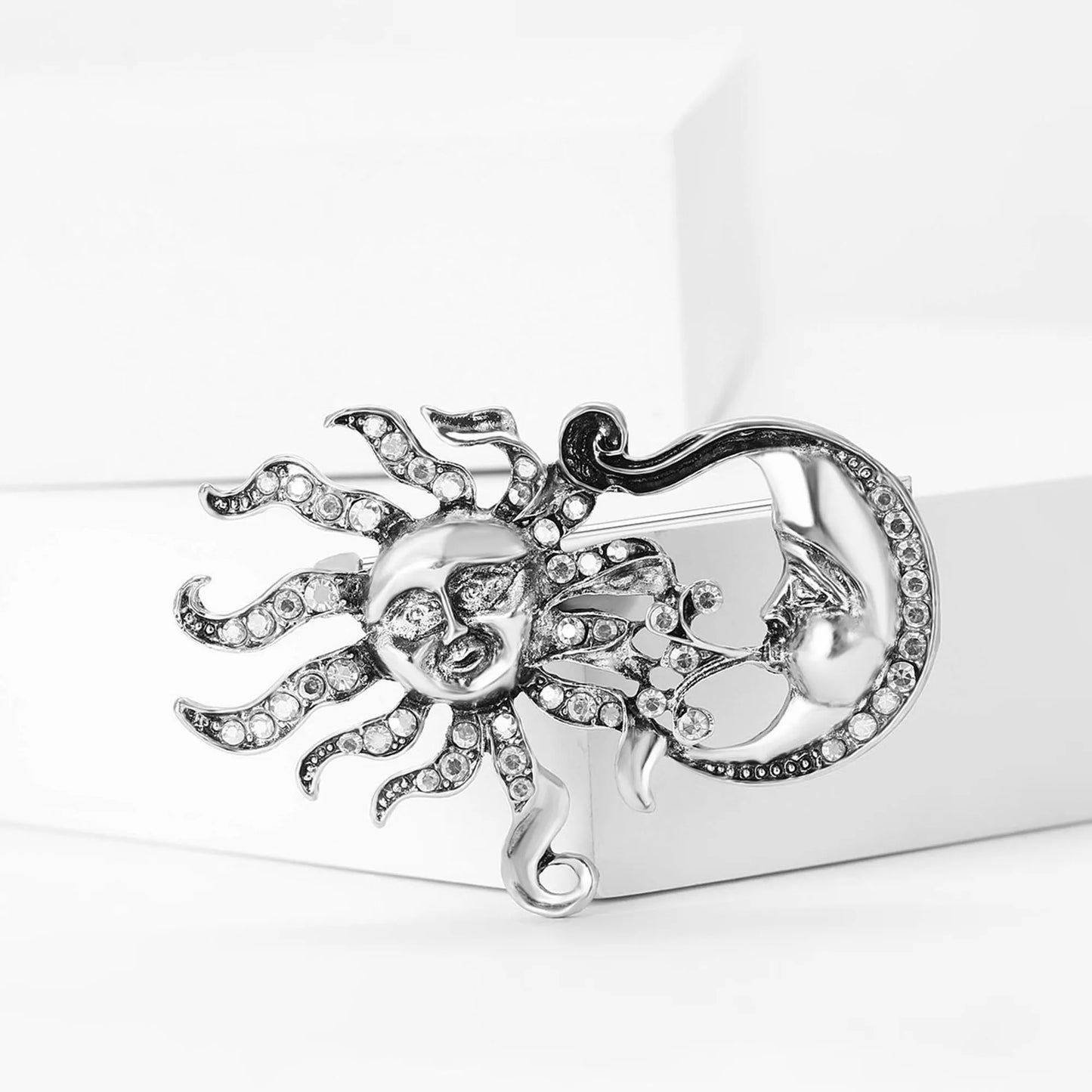 Ramadan Sun Moon Brooches Unisex Pins Party Backpack Jewelry Gifts