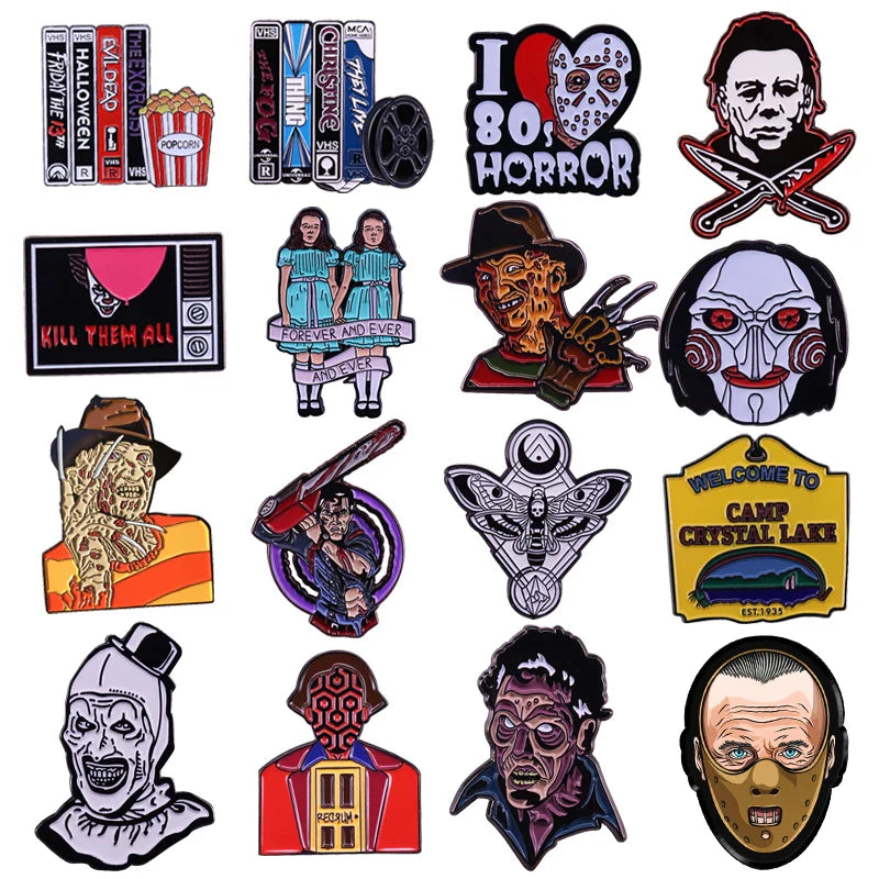DZ52 Halloween Horror Enamel Pins Brooch Lapel Backpack Badges Jewelry Gifts