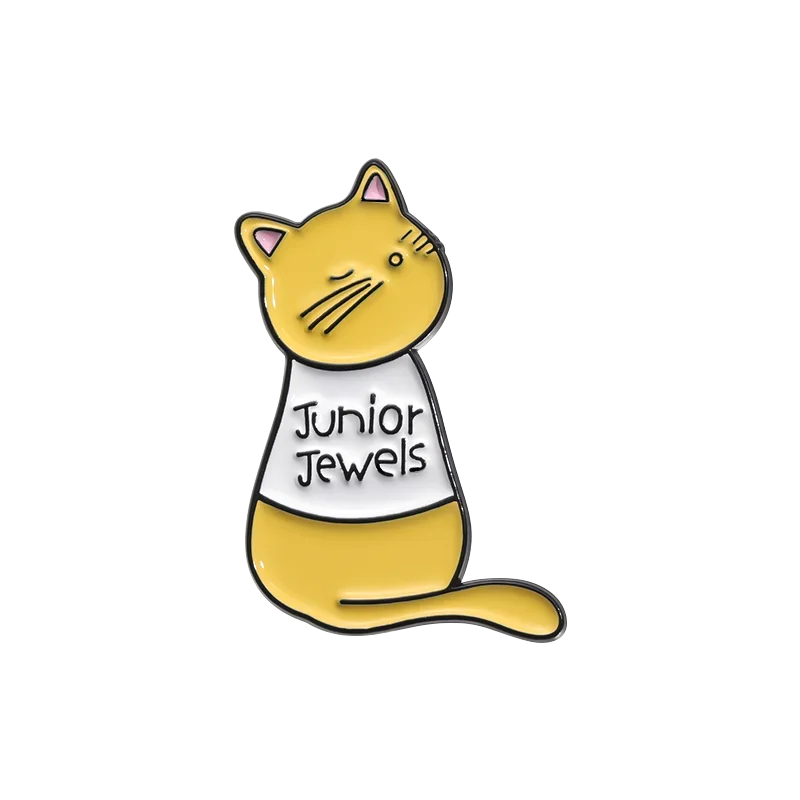 Cartoon Cat Guitar Enamel Pin Cute Kitten Brooch Jewelry Gift