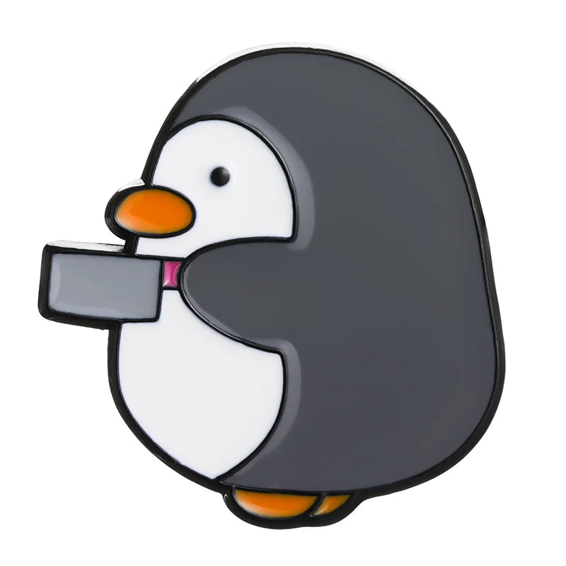 Penguin Duck Enamel Pins Brooch Badges Bag Hat Accessories