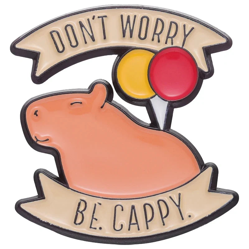Capybara Cartoon Enamel Pin Brooch Lapel Hat Accessories Wholesale