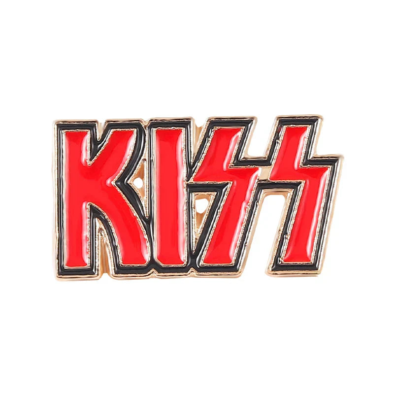 Creative Red KISS Heart Enamel Brooch Pin Jewelry Gifts
